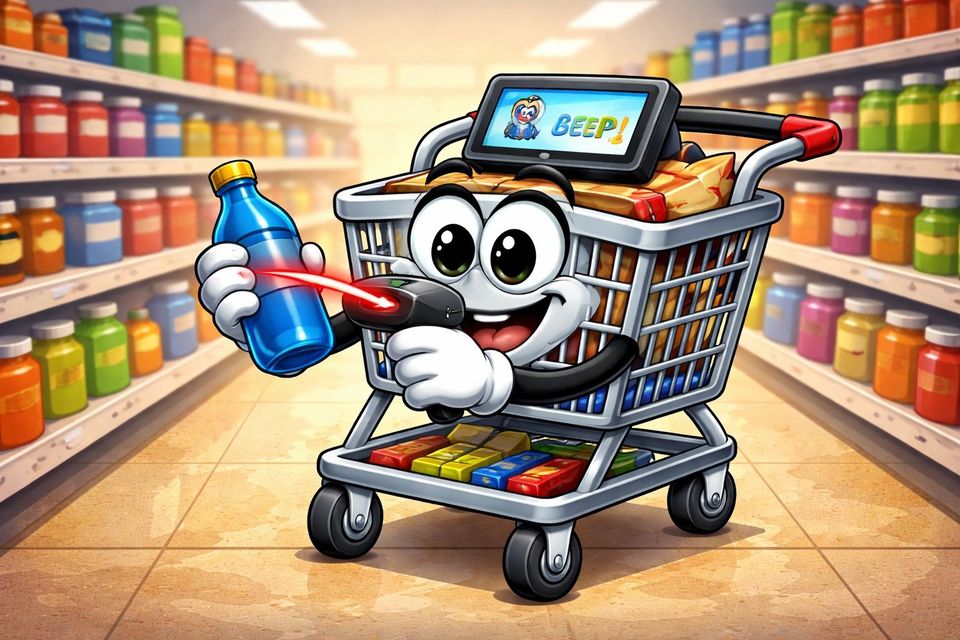 Colruyt smart cart (AI-gegenereerd)