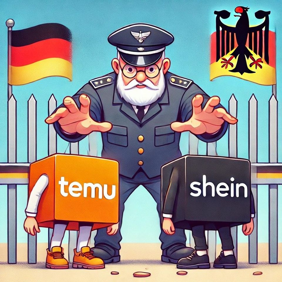 DALLE2024-09-0910.50.34-Aprofessionalyetplayfulcartoon-styleillustrationdepictingGermanytakingmeasurestolimitTEMUandSHEINtwoprominentonlineplatforms.Show-ezgif.com-webp-to-jpg-converter