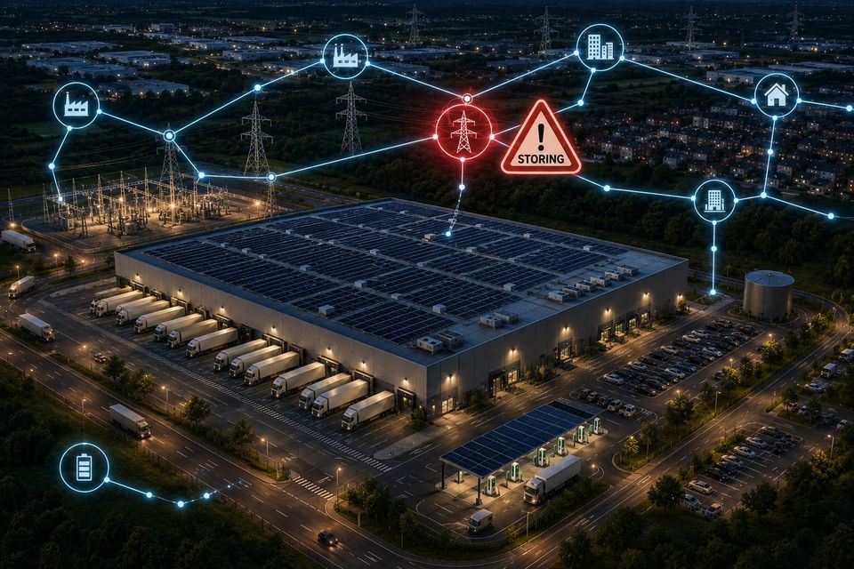 DC's zijn gevoelig voor storingen in het stroomnet (AI gegenereerd)