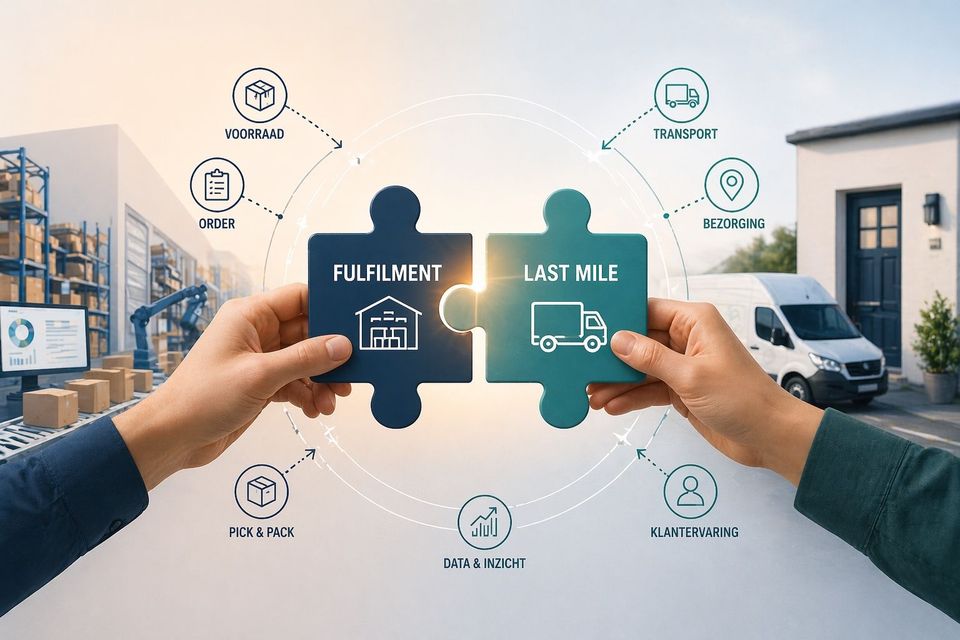 Integratie en samenwerking fulfilment en last mile (AI gegenereerd)