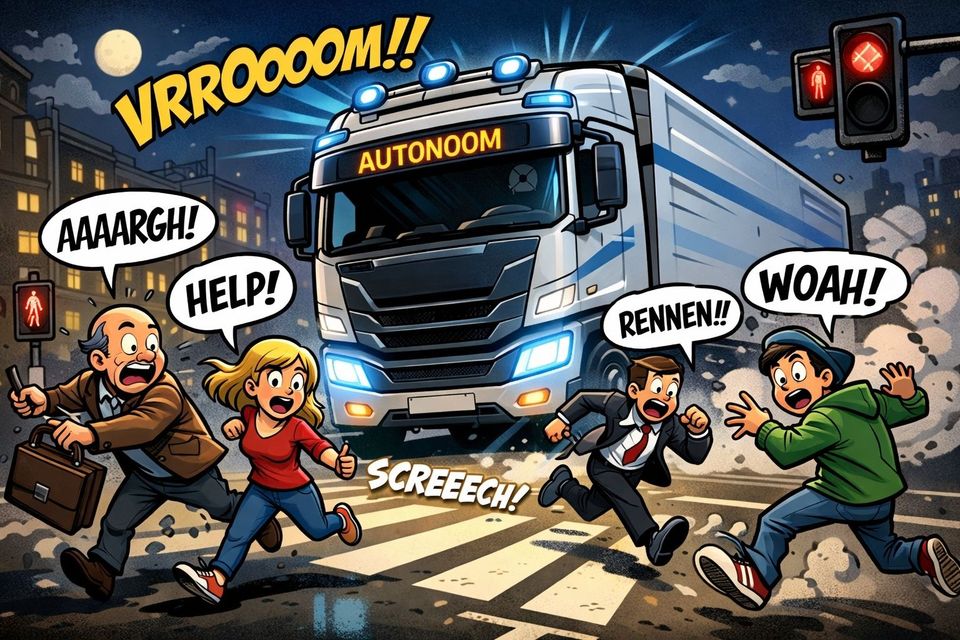 Onbemande vrachtwagen (AI gegenereerd)