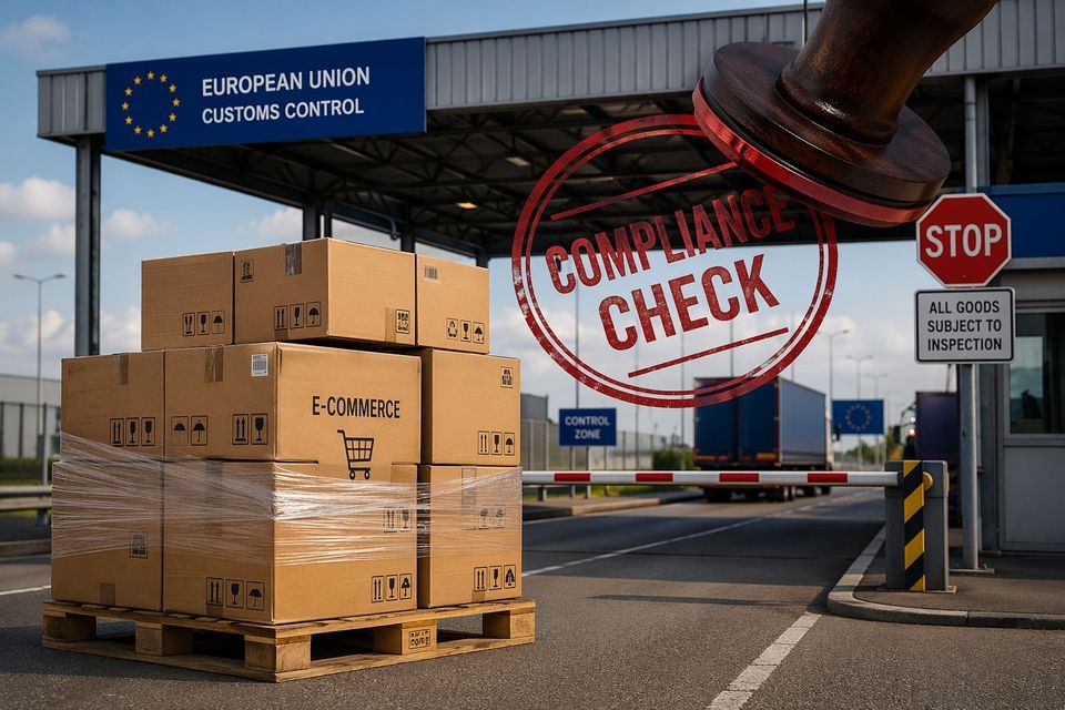 PPWR compliance check bij de douane (AI gegenereerd)