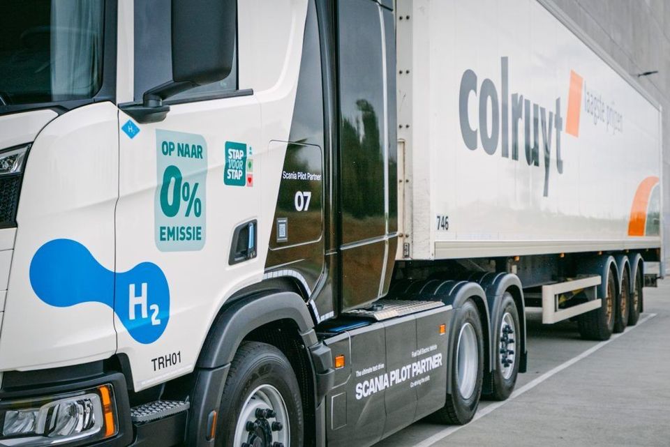 Scania Fuel Cell Electric Vehicle (FCEV) van Colruyt - Crredits Colruyt Group