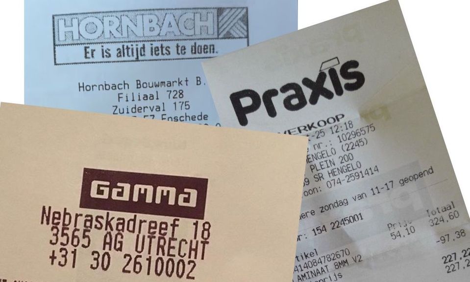 Bouwmarkten Kassabonnen MIXonline