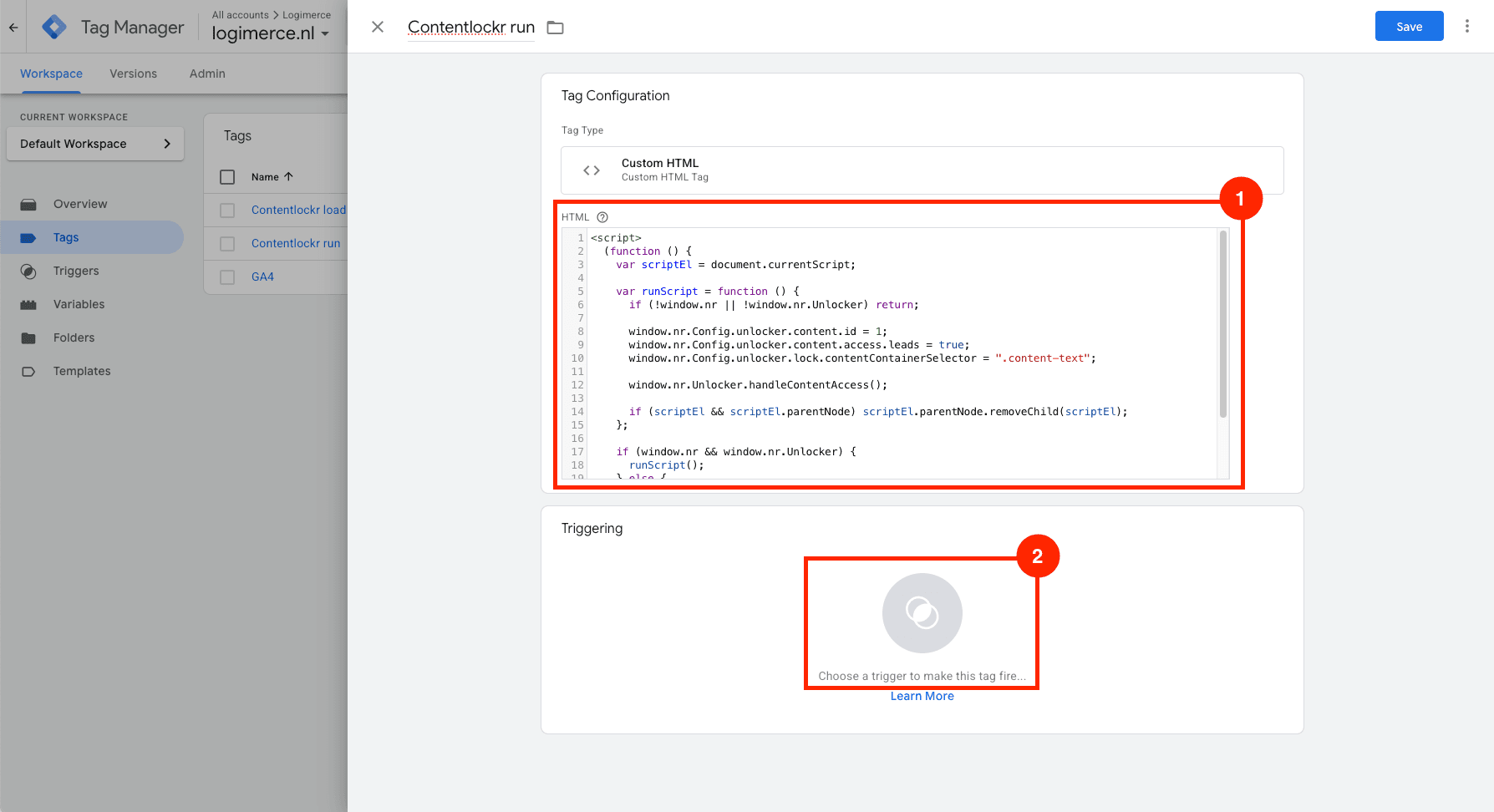 Contentlockr run tag