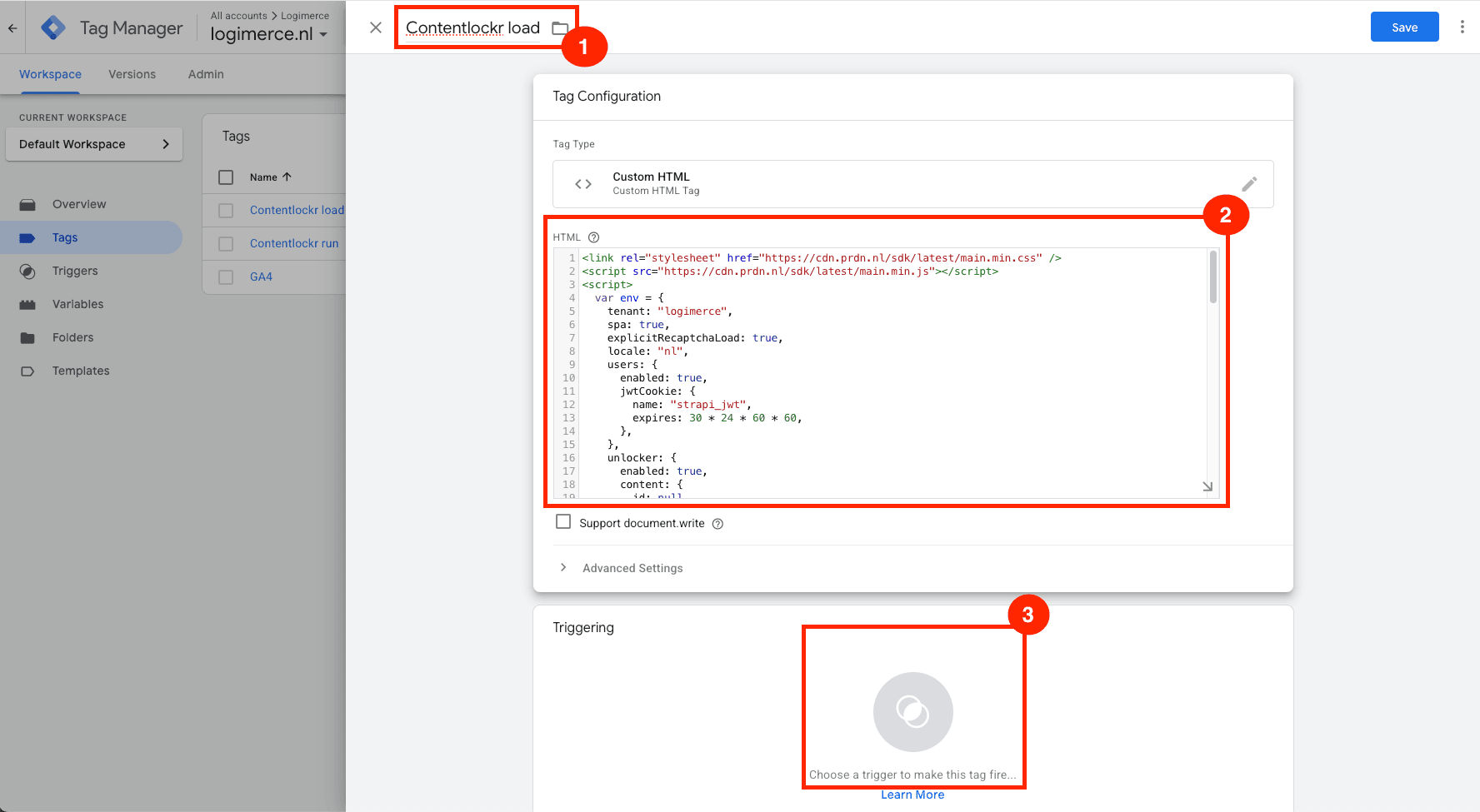 Contentlockr load tag configuration