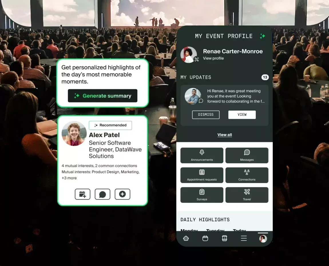 Mobile Event Apps_My Event Profile_Generate Summary_Recommendations_0