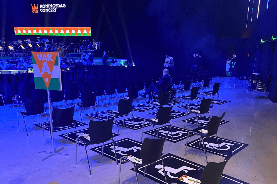Toegangelijkheid bij evenementen - rolstoelmatten