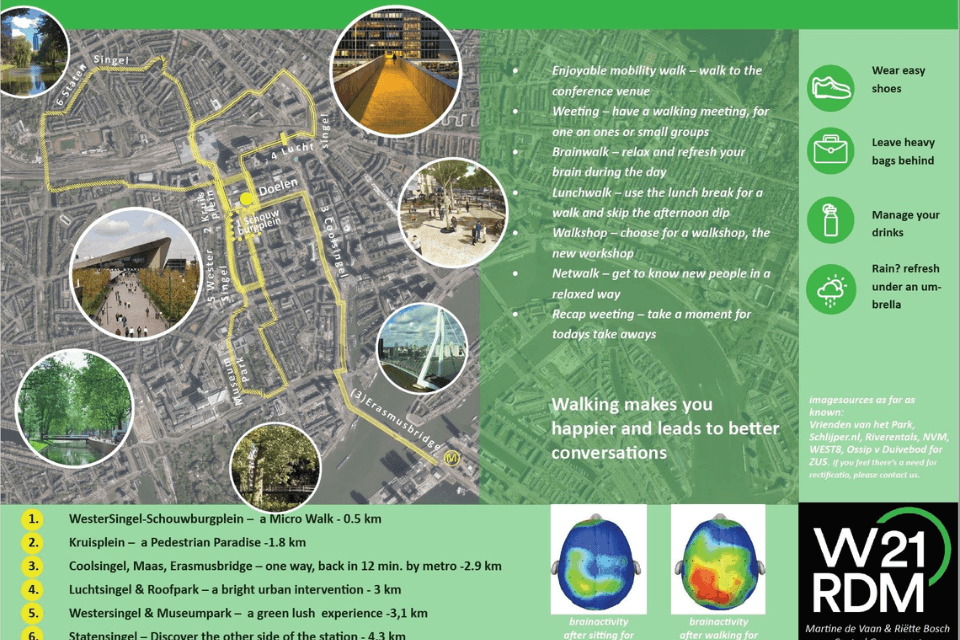 Wandelopties tijdens congres