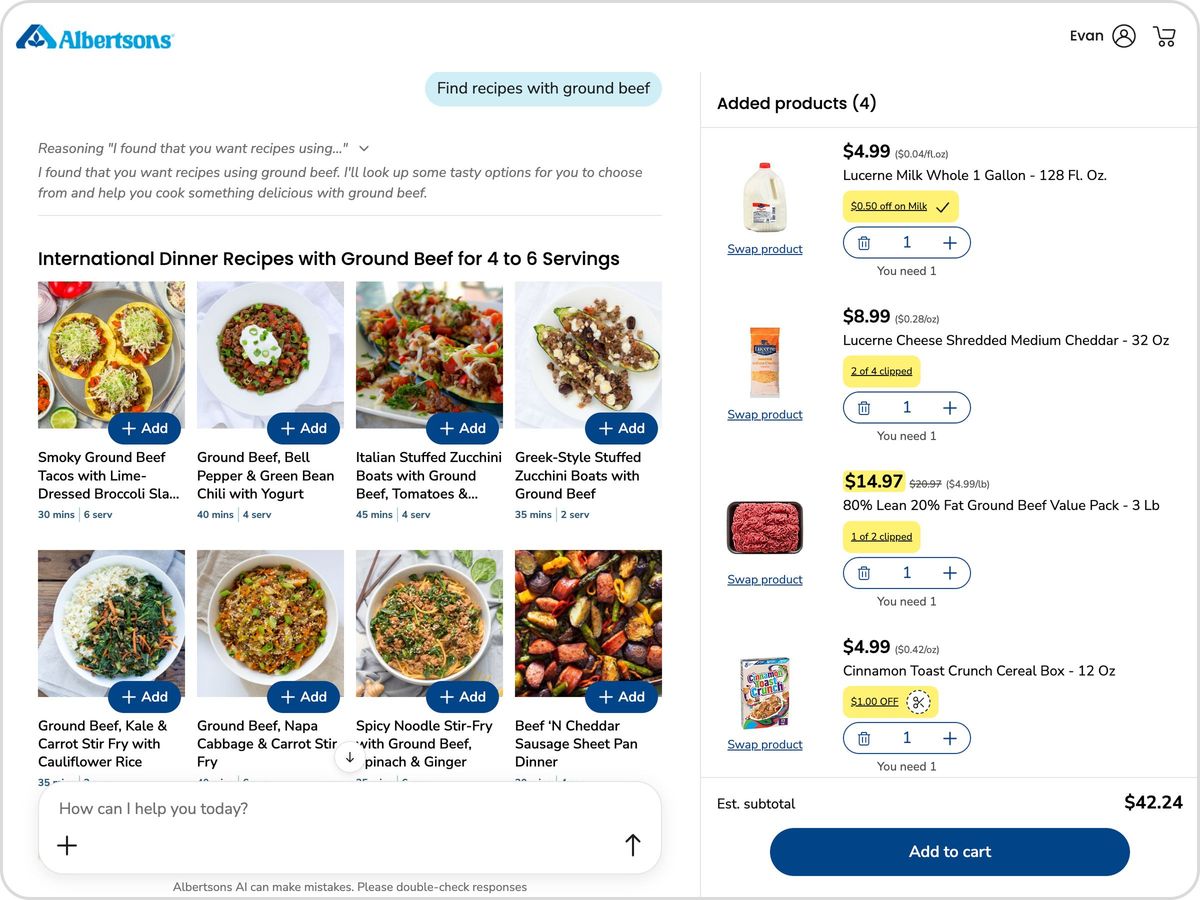 RetailTech: Albertsons komt met AI-tool die boodschappen doet in 4 minuten