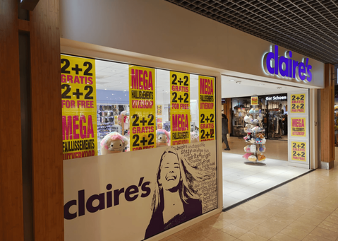 Claire's-winkel heropend voor faillissementsuitverkoop