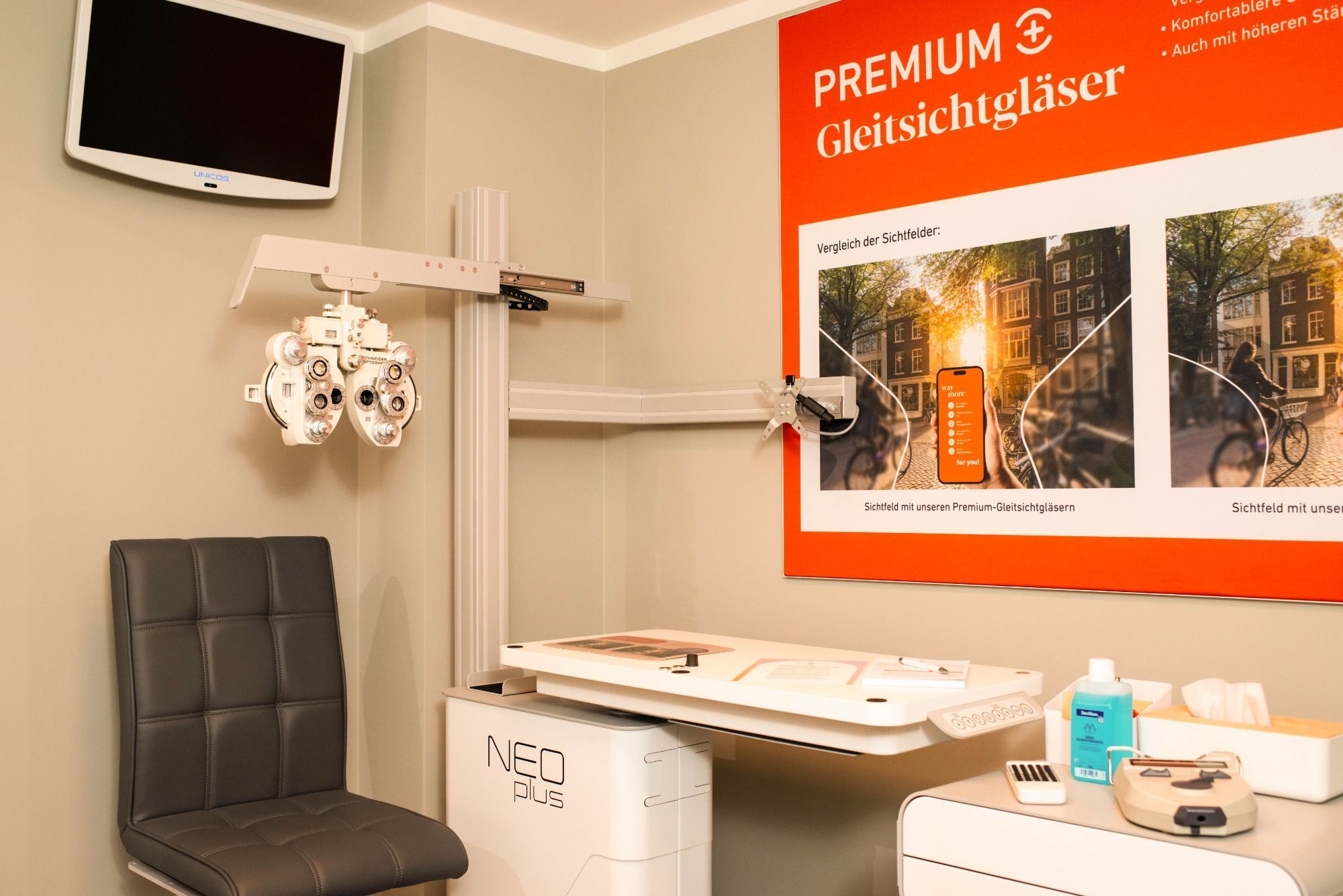 Eye examination room, Metropolitan Store June 2026