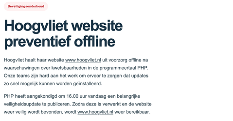 Websites retailers en merken tijdelijk offline wegens PHP-lek