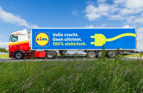 Lidl wil alle winkels in Nederland in 2027 elektrisch bevoorraden