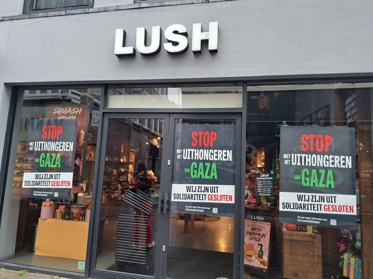 Lush sluit deuren in Nederland uit solidariteit met Gaza