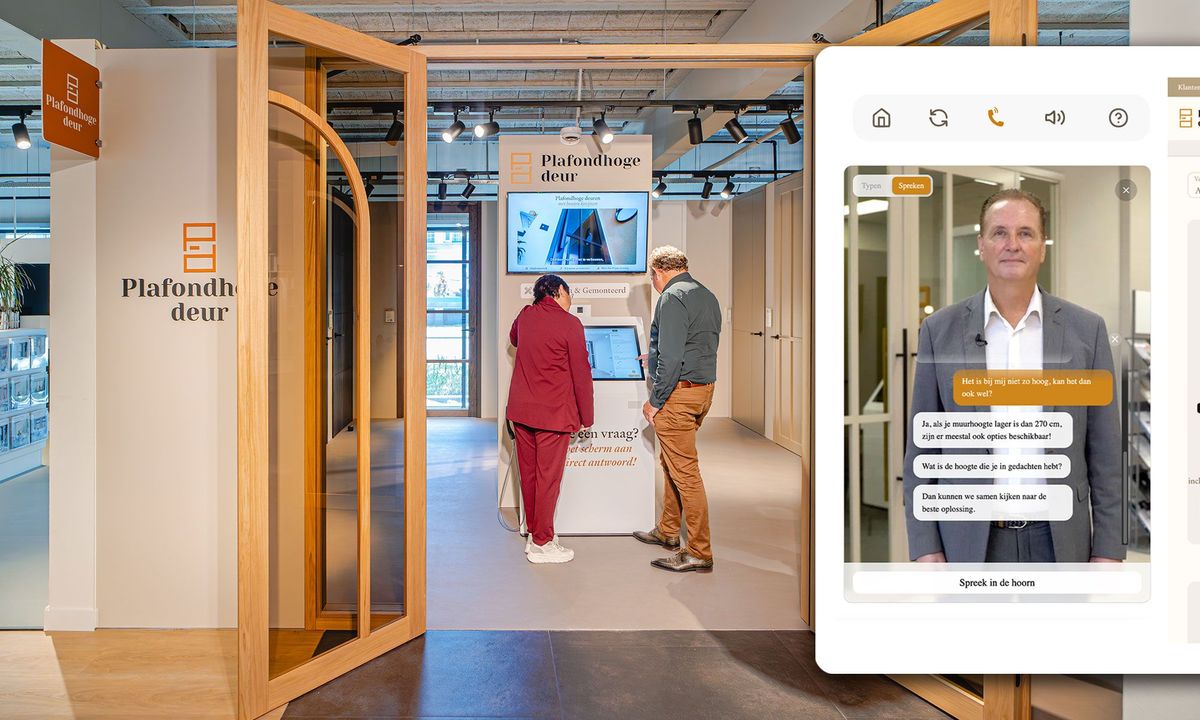 RetailTech: AI-verkoper in onbemande showroom van Plafondhogedeur.nl