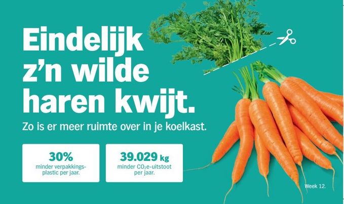 Sustainable Retail: Albert Heijn bespaart plastic door bospeen met minder loof